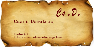 Cseri Demetria névjegykártya